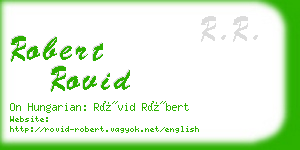 robert rovid business card